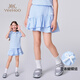 
YEEHOO (YEHOO) girls short skirt children's skirt medium-sized children's clothing cake skirt sweet and cool pleated cool antibacterial summer blue 120