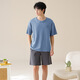 Septwolves Frühlings- und Sommer-Hausbekleidungskleidung für Herren, die reine Baumwoll-Sommer-Kurzarmshorts von außen multi-farbig optional verwendet werden können. 02J13603 Men 3xl
