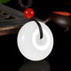 White jade color peace buckle imitation jade pendant gold wire necklace jade men's and women's mutton fat pendant imitation jade pendant item peace buckle emerald green large size