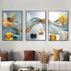 PUPAN Modern Simple Sofá Fondo de pared Pinturas colgantes Restaurante triplete Mural dormitorio pared pared sala de estar decoración de la sala de estar de decoración u1049 35*50cm1.5 metros de pared con triplete de 9 mm delgada
