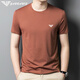 
ARMANIBR Armani high-end men's short-sleeved T-shirt for men 2025 summer mulberry silk thin half-sleeved men round neck ice. Silk top 6998 white 2XL 54 (suitable for weight 150-170 Jin [Jin equals 0.5 kg])