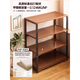 Litai rack floor-standing storage rack multi-functional all-in-one wall storage cabinet shelf multi-layer kitchen storage cabinet shelf recommended by the store manager 3-layer black oak color 48*60