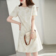 OLJ high-end brand dress for women 2025 summer new style solid color jacquard straight-tube elegant simple skirt picture color S 80-95Jin [Jin equals 0.5 kg]