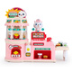 Caissier de supermarché pour enfants de Shantoulin Village Toys Kuni Starme de commodité Vente de distributeurs automatiques Hamburgers, boissons, frites Frenries jouant à la maison Gift Kuni Magasin de commodité-Orange Version à double puissance