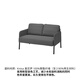 IKEA (IKEA) GLOSTAD double sofa with high legs and feet European style simple dark gray wabi-sabi style dark gray double sofa
