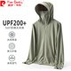 Pier Cardin Chaqueta Sol Protección de protección para hombres 2025 Nuevo verano Sedina delgada seda transpirable al aire libre Copa de protección solar [CLLJ9926 Hombres] Café Green L