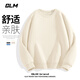 GLM velvet sweatshirt men's winter loose and versatile sports round neck bottoming shirt casual jacket black velvet XL