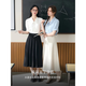 
Miss Bird blue short-sleeved chiffon shirt for women in summer career interview tops small formal shirt