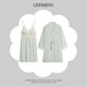 
Lecho gift box couple pajamas spring and summer ice silk women's sexy pure desire chest pad suspender nightgown men's home clothes da623 women's da9901 men's bean green M women's gift for men L