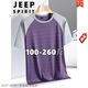 Jeep Spirit Gran tamaño Seda Mesh de seda Camiseta de manga corta para hombres en verano Fat Man más grasa más ropa de secado rápido más grande Sports Flow Sports Bloqueo T 6623 Purple L (100-120Jin [Jin equivale a 0.5 kg])