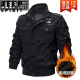 JEEP SPIRIT autumn and winter men's jacket, flight staff jacket, World War II military fan lapel, ejection top, 9930 military green, thin model, M 90-115Jin[Jin equals 0.5 kg] Recommended