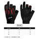RVVR Outdoor Fishing Gloves Men's Wear-Resistant Non-Slip Breathable Three-Finger Lure Gloves Fiery Red M