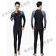 Kelipu large size wetsuit men's one-piece swimsuit long-sleeved trousers sun protection quick-drying warm jellyfish surfing snorkeling suit shark waterproof black A style M recommended 90-100Jin Jin equals 0.5 kg