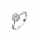 Pt950 platinum brilliant star moissanite diamond ring female wedding ring Valentine's Day gift for girlfriend brilliant star round bag bare arm 1 carat - light luxury model. If you are closed, you need to contact customer service/remark the ring number.