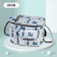 Jingmengyuan Baby Kinderwagen Hanging Bag Aufbewahrung Beutel Baby Walking Artefakt Aufbewahrungstasche Großkapazität Babywagen Zubehör Universal Ausflug Großgröße 9L Blau Geometrisch (mit Aluminiumfolie kann isoliert werden)