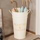 Julihui Umbrella Rack Storage Rack Home Door Umbrella Barrel Commercial Lobby Entry Drain Umbrella Barrel Umbrella Rack Home Storage Rack Rice White Iron Barrel Height 40cm