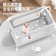 ULOP crib, mobile splicing bed, multifunctional folding bed, baby's sleep artifact, newborn cradle, baby supplies, birth crib rocking bed + waterproof fabric + mattress + mosquito net, cocoa mattress for free by posting pictures during the activity