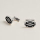 Hermes men's black metal cufflinks H100037FP03