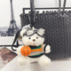 TBOML Basketball Bear Pendant Cute Doll Doll Creative Gift Sports Cartoon Keychain School Bag Pendant Basketball White Bear-Black Sweater