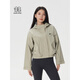 KOLON SPORT可隆夹克外套女防晒UPF50+防泼水耐磨短款连帽外套官方正品 浅卡其LK XS 155_80A
