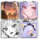 The new character of the game Mockingbird Vivian Flip Folding Mirror for Girls Cute Girl Carrying Double-sided Small Mirror MB13546 Double-sided Same Picture