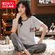 Pajama de frijoles rojos (hodo) para mujeres en el jersey de verano algodón puro pantalones de manga corta MM más grasa más grasa más gran tamaño suelto 200 jin [Jin equivale a 0.5 kg] ropa de hogar de dibujos animados 3519 pantalones de manga corta de chincheta blanca m estándar de mujeres_80-100 jin [Jin igual 0.5 kg]