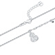 Mengjinyuan Platinum Necklace Crushed Ice Gourd Peach Blossom Chain Set Sparkling Authentic as a Birthday Gift for My Girlfriend Weight Approximately 6.45g Chain Length Approximately 45.5cm
