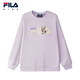 FILA【抗菌功能】斐乐儿童童装2025年冬季新款男女童小童加绒卫衣 樱花浅粉-PK 150