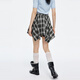 moussy 2025夏季新品假美式辣妹风假两件格纹半身裙028ISA31-4121 025花纹黑色 S