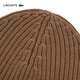 LACOSTE Wang Yibo's same style French crocodile couple's 25 autumn versatile knitted hat | RB0001 DPC/walnut color TU