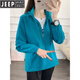 Jeep (Jeep) Jacket for Women 2025 printemps et automne nouvelle veste pour femmes American Retro Loose Sports Outdoor Casual Sports Veste pour femmes Maroon L 85-95Jin [Jin est égal à 0,5 kg]