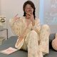 Modal Einschränkung Kleidung Sommerklasse ein postpartale Juli Schwangerer Pyjamas Sommer-Dünnstil 5 Stillung 6 weibliche Heimkleidung Neue chinesische Stil 833 Smudge Orchid Rabbit L 85-115jin [Jin ist gleich 0,5 kg]