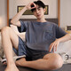 2025 Nuevo pijama de algodón de algodón de algodón de verano pantalones cortos de verano suelto de gran tamaño simple ropa para el hogar FDM6913 L