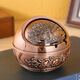 Jingxiu Jiangshan ashtray, high-end, elegant, artistic, new European style with lid, round, creative and personalized tea table, ready to go soon, bronze ready to go