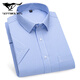 Sieben Wolfs 2025 Sommer Herren-No-Lösungs-Kurzärmel-Shirt mittleren Alters im mittleren Alter Profi Kleidung Fashion Comfort High-End-Baumwoll-Shirt DX6629 45