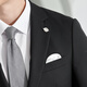 Angel Bird Business Formal Men's Suit (Top) Groom Wedding Suit KEBB241001U Black 48A