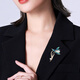 Kamalun (KAMALUN) Magnolia Pearl Brooch Women's Luxury High-end Brand Fashion Suit Sweater Pin Accessory Valentine's Day Gift Magnolia Brooch Three-piece Set
