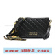 Versace (Versace) SS23 Dekorativer Schal Abnehmbarer Schultergurt Umhängetasche Abnehmbares Handkupplung Frauenmodell Schwarzes Schwarz Basic Pack (Bag + Staubbeutel)