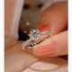 DR ring Moissanite diamond ring for women one carat 2025 new white gold six-claw wedding proposal closed ring can be engraved main diamond 50 points live mouth adjustable size