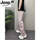 Jeep Spirit Pantalones de alta gama American Men's Summer Fino de moda Harema suelto Pantalones para hombres jóvenes Pantalones rectos de pierna ancha New Gray L sugiere 125-140Jin [Jin equivale a 0.5 kg]