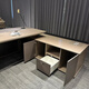 Boss desk office desk light luxury simple modern desk office desk office desk and chair combination manager desk president desk 2.0 meters left side cabinet-American Walnut