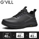 Guizhibu Sommer 2025 Neue High-End-Business-Männerschuhe atmungsaktives Mesh Casual Outdoor Light Luxury Teenager Running Sports Schuhe Schwarz G718 (Sommermodell) 42 (Lederschuhgröße)
