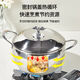 Imported from Germany, 316 stainless steel one-piece thick-bottomed stew pot, steaming and cooking porridge pot, 3500ml, with lid, imported from Germany, thickened stainless steel soup pot, German craftsmanship