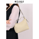 Dadong French niche chain underarm bag 2025 new soft leather simple commuting handbag single shoulder bucket bag Oak gray
