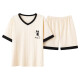 Urban Beauty Summer Pyjamas für Frauen reine Baumwolle große Kurzschläfe dünne zweiteilige Set für Schüler koreanische Version können draußen in Frühlings- und Herbstfarben getragen werden GXT6636 Bildfarbe M Code Vorschlag 75-95jin [Jin gleich 0,5 kg]