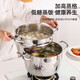 YIYIPAI thickened food-grade 316L stainless steel steamer large-capacity soup pot household steaming and stew induction cooker stew pot big belly pot 316 five-layer steel with lid and uncoated 22cm