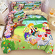 Disney (Disney) Neues hochwertiges Kinderbett vierteilige hautfreundliche und weiche Vier-Saison-Drei-teilige Set für Schüler 3884V Blattstil 1,5 Bett Quilt Cover 150*200 Vier-teiliges Set