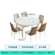 Lin's home retractable slate dining table small apartment folding round table and chairs complete set LS628R8