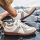 Chaussures pour hommes de taille extra-large hiver 45 Nouvelles chaussures d'entraînement allemandes 46 Chaussures blanches décontractées en cuir authentique 47 Chaussures de skateboard de niche japonaise 48 9715 Gris blanc 38