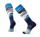 Calcetines de esquí al aire libre calcetines altos totalmente amortiguadores calcetines de lana merino cálidos y absorbentes del sudor para hombres y mujeres 2152 azul marino profundo-092 L adecuados para tallas de zapatos 42-45